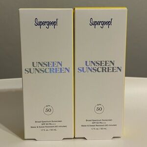 (2) Supergoop UNSEEN SUNSCREEN Broad Spectrum Sunscreen SPF 50 PA+++